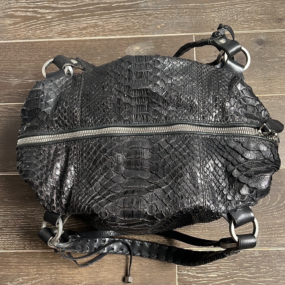 Pauric Sweeney Python Embossed Leather Handbag - image 4